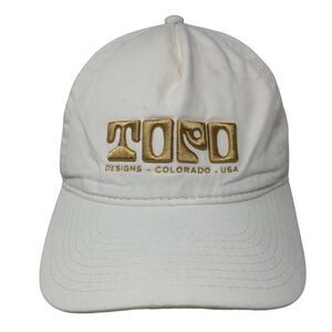Topo Men's Snapback Hat White Size OS Embroidered Logo 100% Cotton